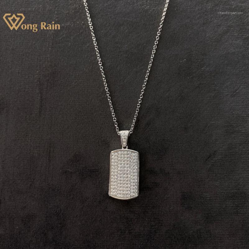 

Chains Wong Rain Hip Hop 925 Sterling Silver Created Moissanite Diamonds Gemstone Pendant Necklace Engagement Fine Jewelry Wholesale1