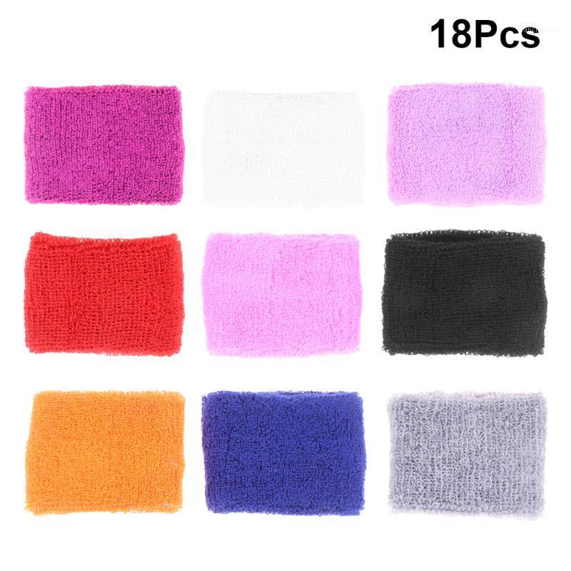 

Pair of Cotton Sports Wristband Sweat-absorbent Towel Basketball Football Colored Wrist Guard Stretchy Bands for Kids1, As shown