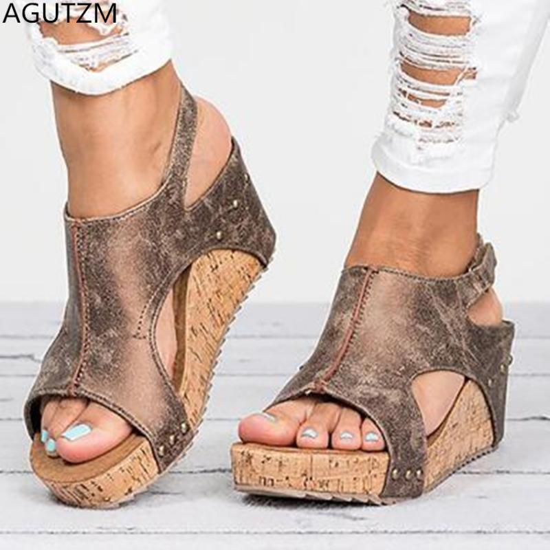

Abramenko Gladiator Sandals Platform Women Wedges Shoes Female Summer Trifle Open Toe High Black Flip Flops Slipper Size W43