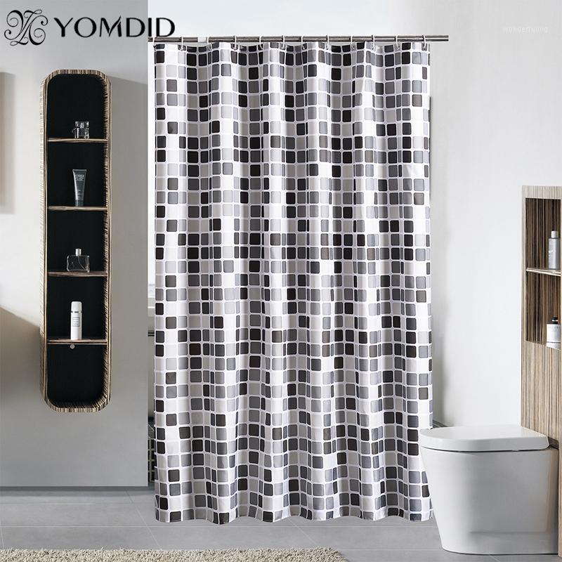 

Waterproof Shower Curtain with 12 Hooks Mosaic Printed Bathroom Curtains High Quality Polyester Bath Curtain for Home Decoration1
