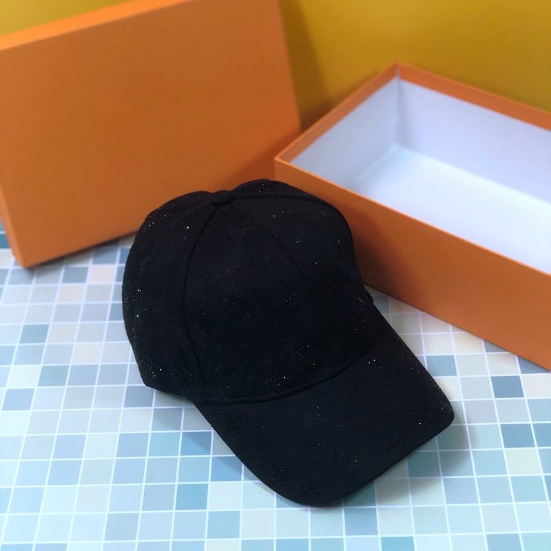 

Women mens hats casquette luxe letter bucket hats high quality canvas cotton golf balls fitted hat classic snapbacks baseball cap, Black