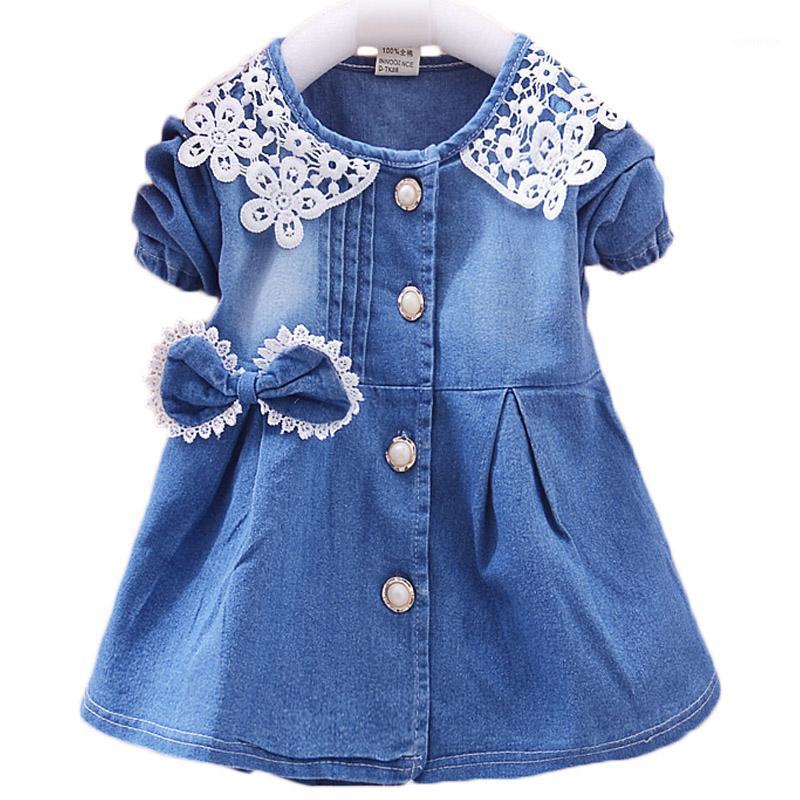 

Spring Autumn Girls Denim Coat Baby Girls Bow Lace Jeans Jacket Toddler Outwear 1-3 yrs Kids Clothes Children's Coats Clothing1, Blue