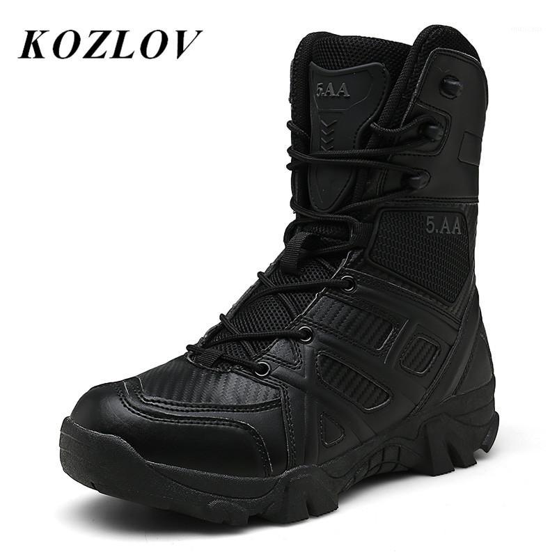 

Desert Tactical Ankle Boots Men Casual Shoes Army Hunting Boot Black Bilitary Boots Men Ankle Combat Bota Militar KOZLOV1, Khaki boots men