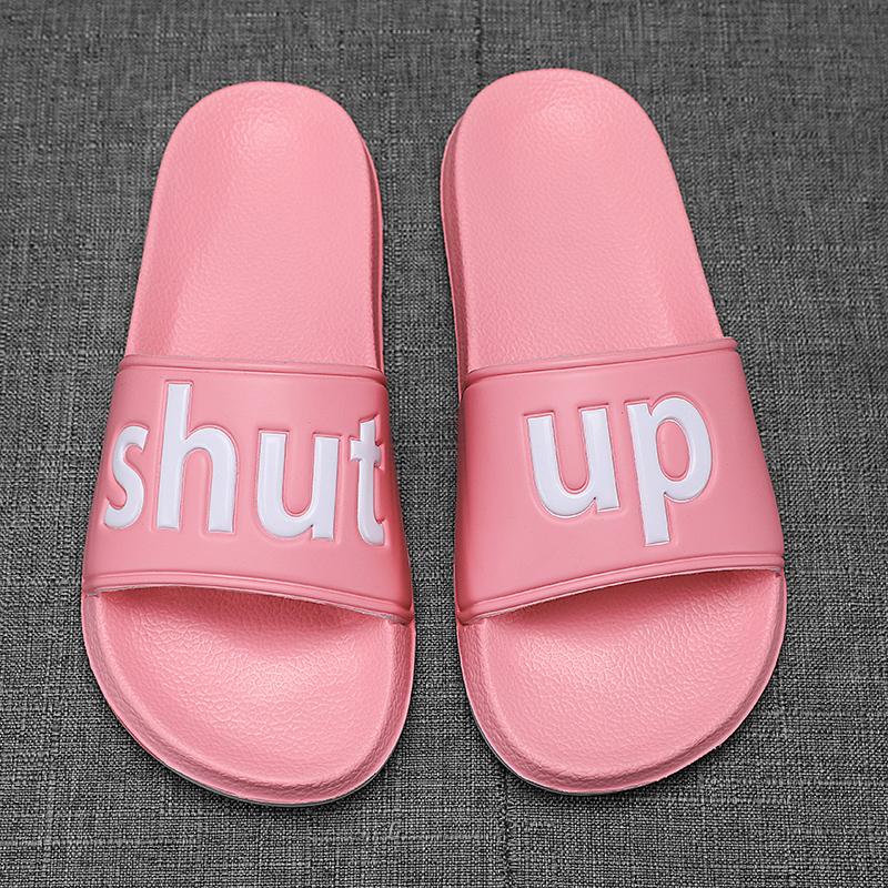 

Home Slippers Women Shoes Flat Summer Beach Slipper Fashion Outdoor Girls Big Size 41 42 Casual Sandal Brand Bathroom Shoes, Pink