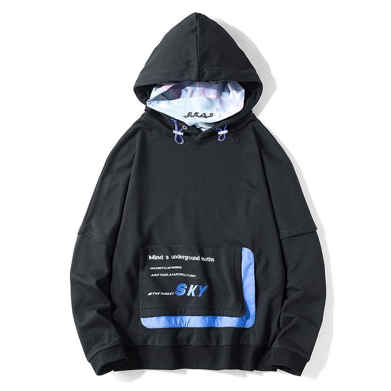 

2021 Men Sweatshirts Print Letter Headwear Hoodie Women Patchwork Hoodies Hip Hop Streetwear Hooded Pullover Spring Autumn 8k8g, Gray