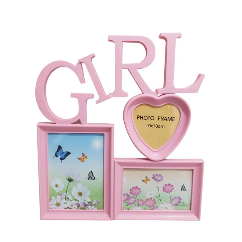 

1 Set Photo Frame Pink GIRL Photo Frame