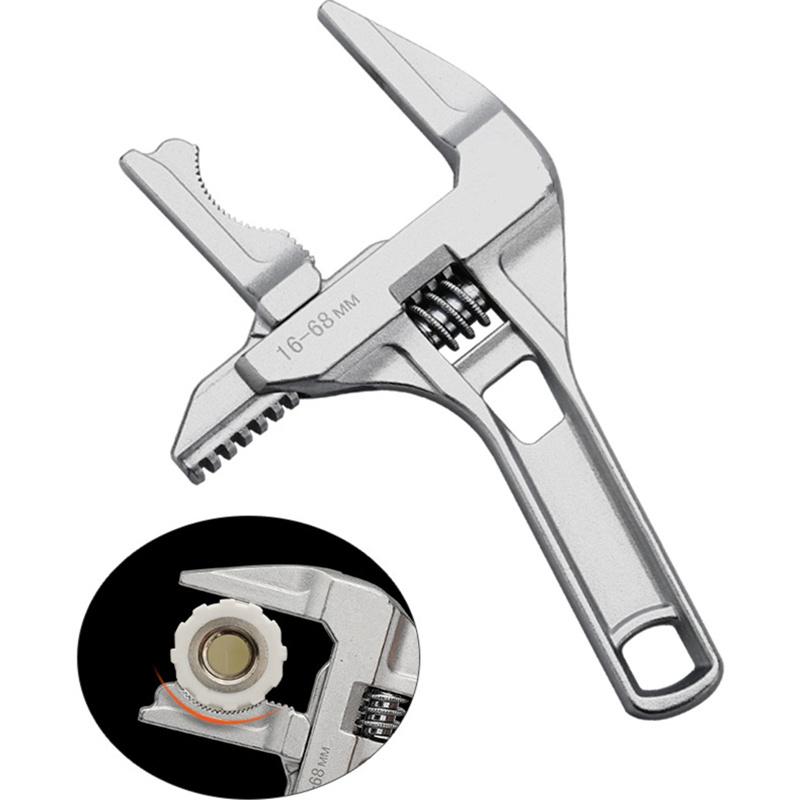 

6-68mm Adjustable Spanner Universal Large Opening Key Nut Wrench quick snap grip water pipe wrench Bathroom Repair Hand Tools