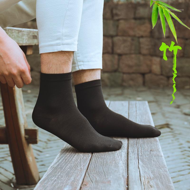 

10pairs/lot New Bamboo Fiber Men Socks Classic Deodorant Business Brand Crew Socks Men High Quality Casual Compression1, Black