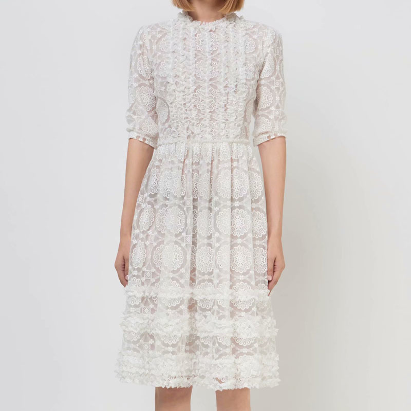 

2021 Summer New Sexy Bow Party Thin Elegant Fit Mid-length Dress Short Sleeve Women Clothes 5xtp, Black