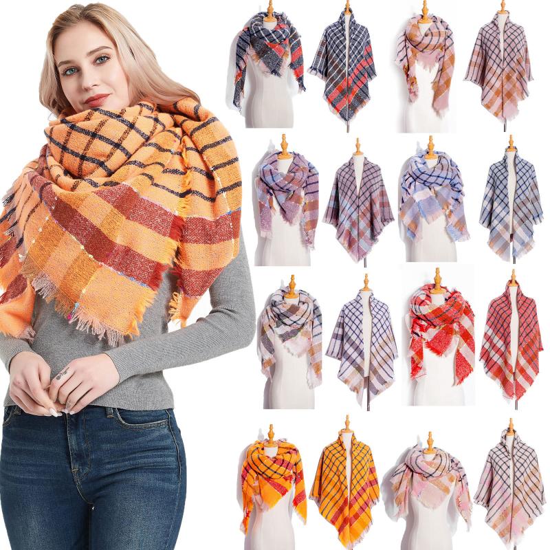 

Designer Spring Winter Women Scarf Warm Scarves Shawls Luxury Neck Warmer Wrap Foulard Femme Casual Square Tassel Scarf Shawl