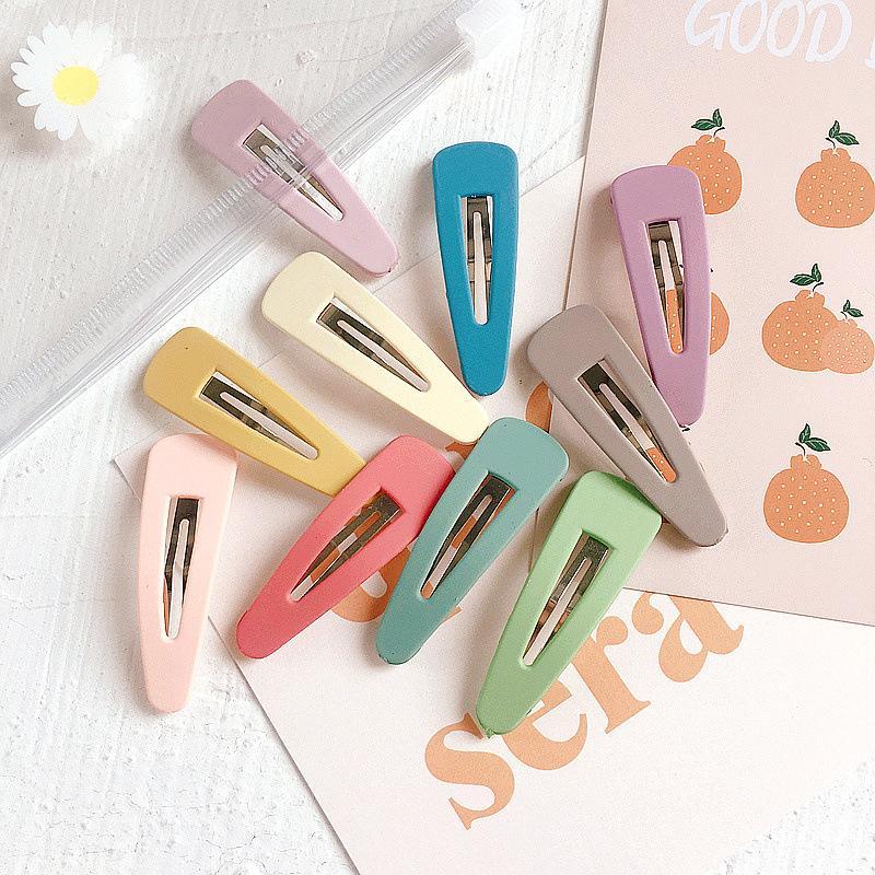 

2020 New Korean Style Girl Fashion Cute Hair Pins Ins Style Jelly Candy Color Geometry Hair Clips for Children Accessories1