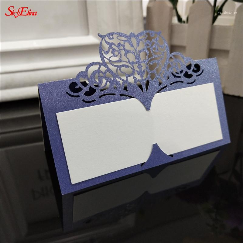 

10/50/100Pcs Laser Cut Wedding Table Card Wine Guest Place Cards Favor Message Setting Card Party Supplies Seating Decoration 5Z1