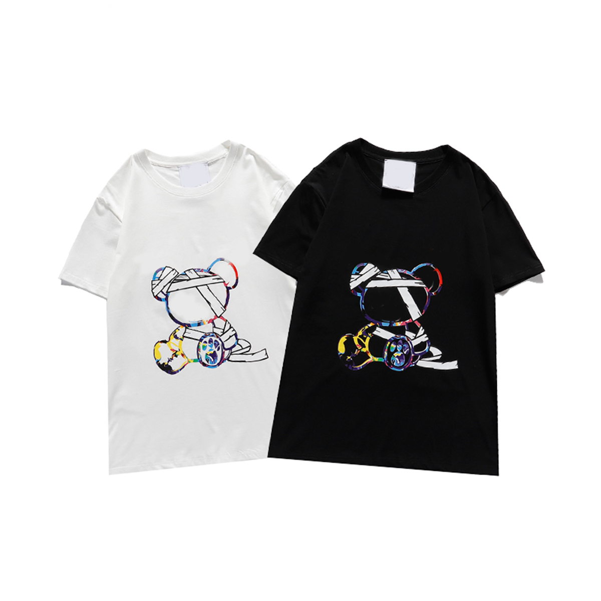 

2021 Mens Women Designers T Shirts Man Fashion men  clothes casual T-shirt Street Shorts Sleeve Womens Clothing #02, White