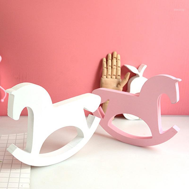 

Handmade Wooden White Horse Figurines Miniatures Kids Cute Animal Trojan Toy Nursery Decor Children Girl Room Decorations1