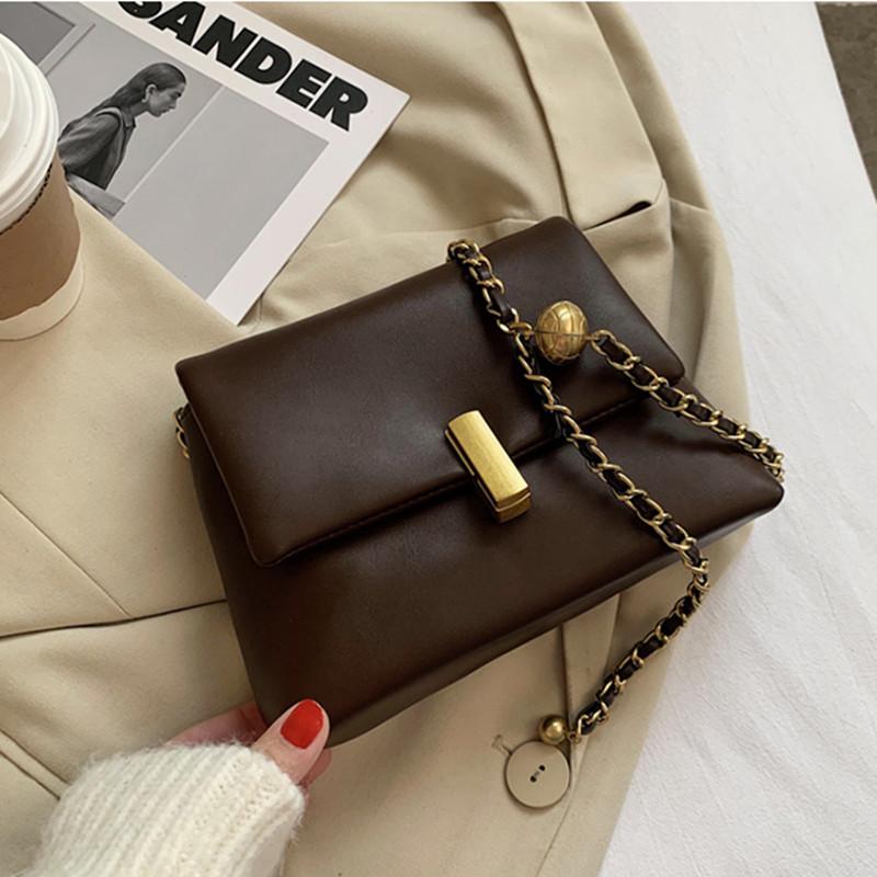 

2021 popular bag bag woman new atmospheric fashion sense sense one shoulder messenger Cc, Black