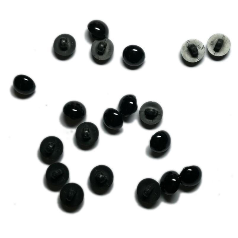

New 100 Pcs Black Resin Buttons Round Mushroom Domed Sewing Shank Black Diy Animal Eyes Toy Diy Decorative Buttons jllYDb