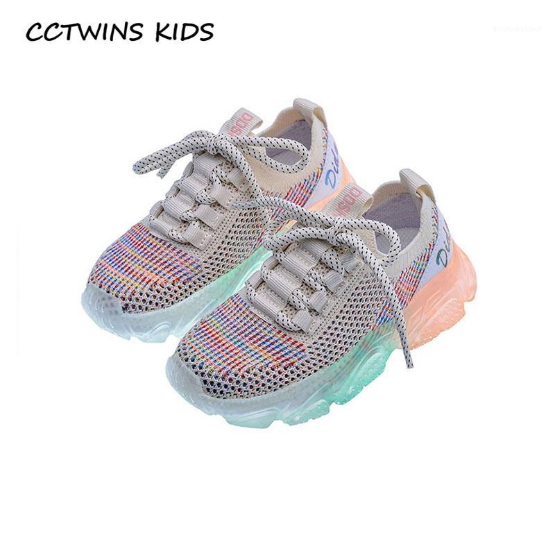 

CCTWINS Kids Shoes 2020 Autumn Children Fashion Led Light Shoes Baby Girls Sport Sneakers Boys Casual Trainers LED1241, Led orange
