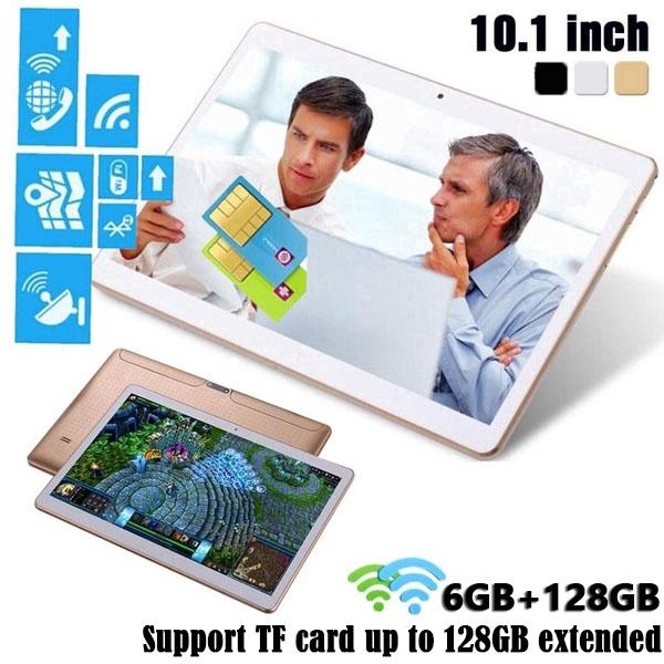 

New 6G+128GB Tablet Pc Andriod 9.0 Ten Core 10.1 Inches Tablet Dual SIM 4G Phone PC WIFI PS Phone Pad, Black