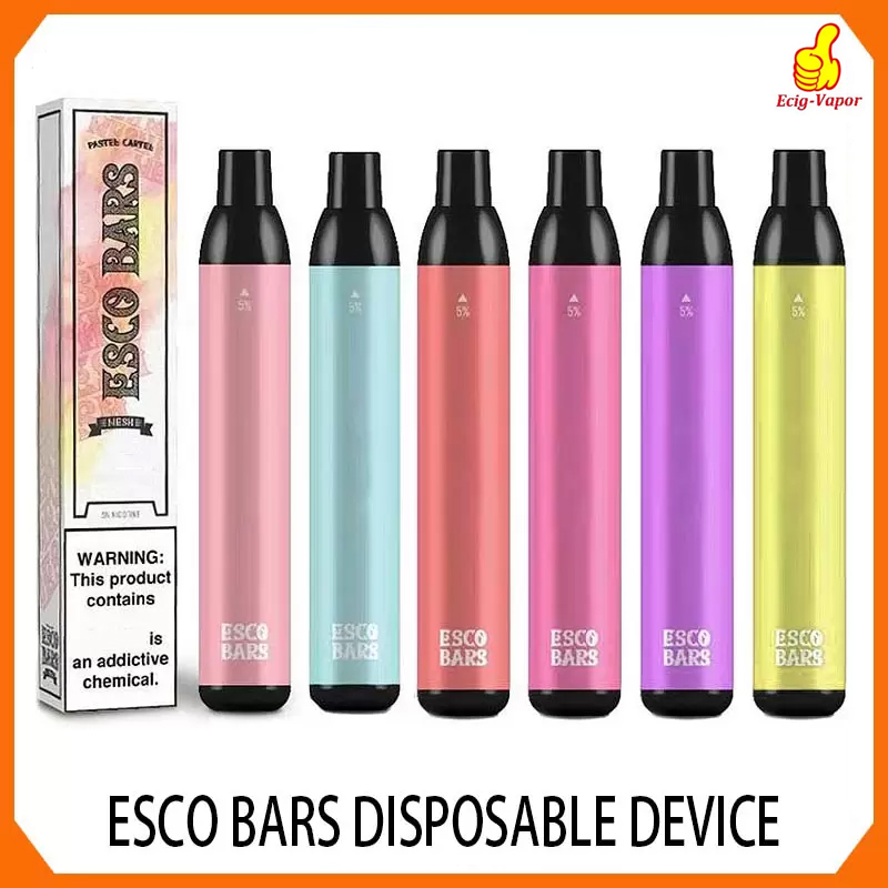 

ESCO BARS Disposable E cigarettes 2500 Puffs Vape Pen 1000mAh Battery Pod Device 6ml Pre-filled Mesh Coil Pods Vaporizers cake escobar lux a