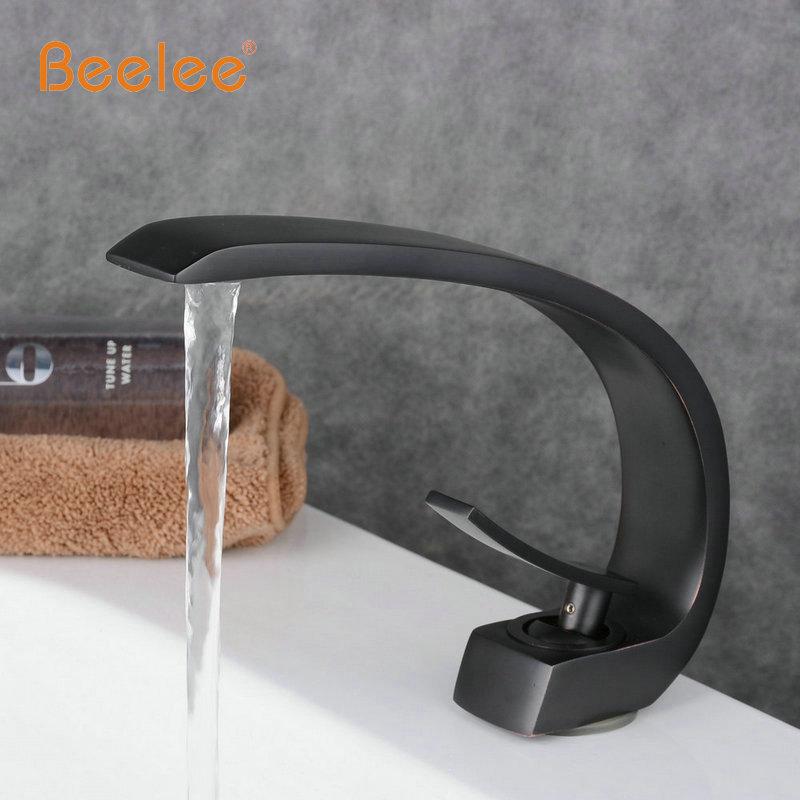 

Beelee Torneiras Creative Black Antique Basin Faucet One Hole Single Handle Oil Rubbed Bronze Bathroom Water Mixer Tap BL9006B