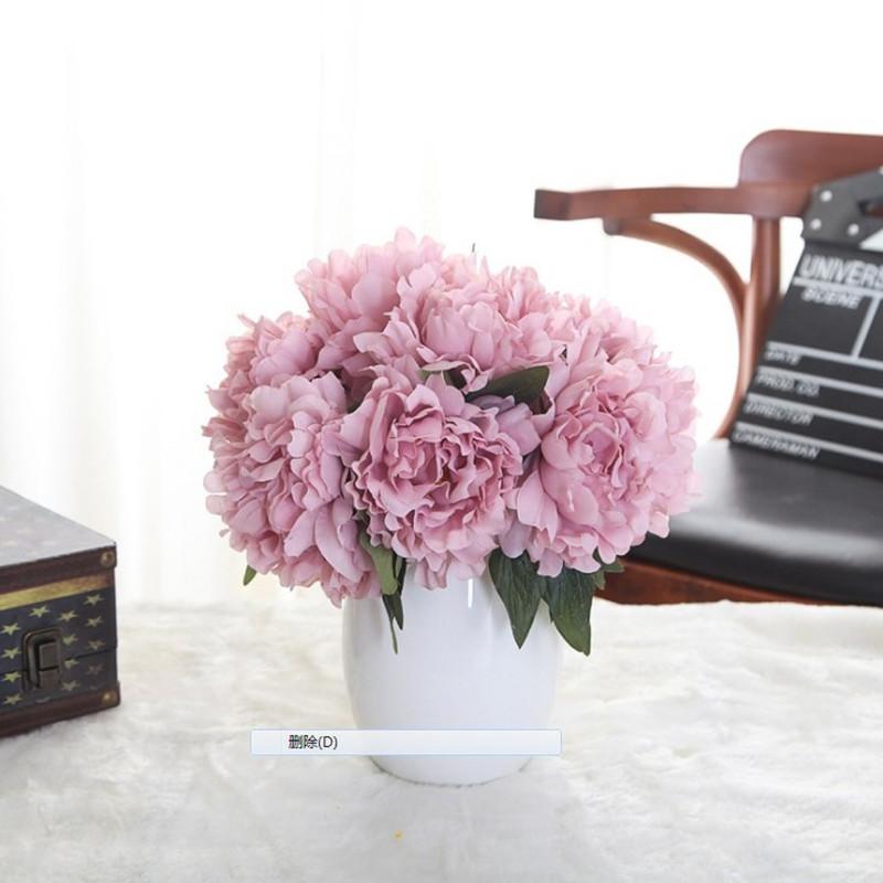 

Peony imitation flower Free Shipping Hand-holding flower household decorative arts and crafts, Pink