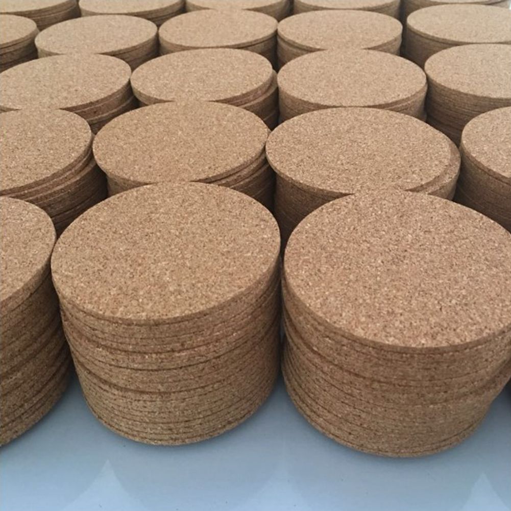 

100pcs Round Wood Coasters 95*95*3mm Drink Cup Mats & Pads Cork Coasters Round Cup Coasters Wood Coaster Drink Cork Cup Mats Thickness 3mm