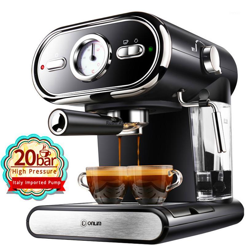 

DL-KF5002 Italian Semi-automatic coffee machine for small home office Coffee maker electric milk frother 20Bar1