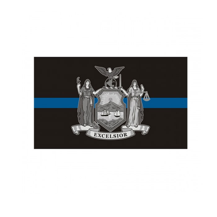 

New York State Flag Thin Blue Line Flag 3x5 FT Police Banner 90x150cm Festival Gift 100D Polyester Indoor Outdoor Printed Flag and Banners