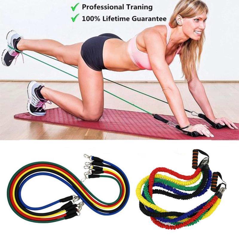 

11PCS Resistance Bands Set or Pull Rope Yoga Exercise Fitness Band Rubber Loop Tube Band Gym Fitness Exercise Pilates Yoga Brick1