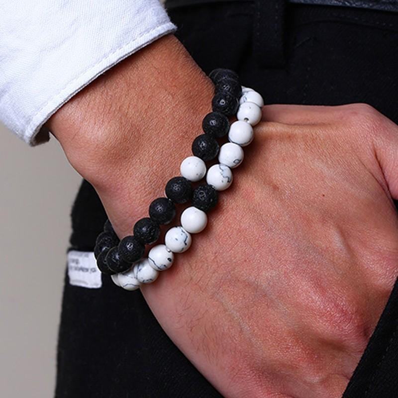 

DiffuserLava Bead Bracelet Elastic Rope Yoga Sport Charm Street Men Women Jewelry