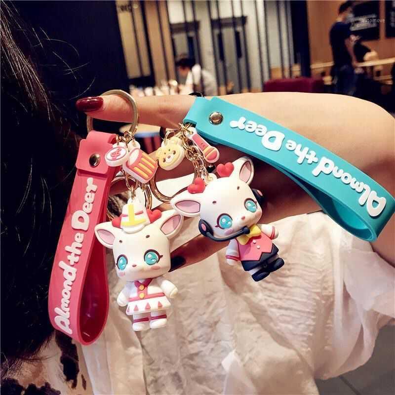 

Creative Deer Keychains Cute Software Sweet Heart Deer Car Key Chain Children Toy Kids Pendant For Children Bag Key Ring Gifts1