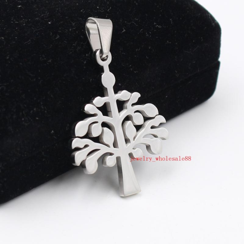 

Lot of 5pcs in bulk Jewelry Stainless steel Fashion Cute Baby Tree Pendant Charms Necklace No chain