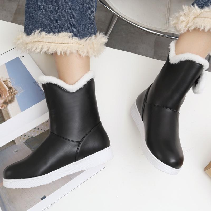 

SAGACE Winter Boots 2021 Women Snow Boots Wedge Heels Winter Shoes Women Warm Fur Casual Shoes Zip Women's Botas Mujer S91, Black