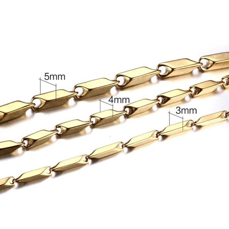 

Fashion high-end new necklace melon chain gold color stainless steel chain men and women fashion necklace hot sale 1/2/3/4/5/6mm