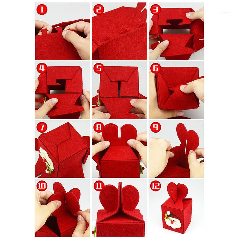 

Folding Gift Bag Christmas Bag Suitable For Home Party Shop Decoration fruit apple candy bags1