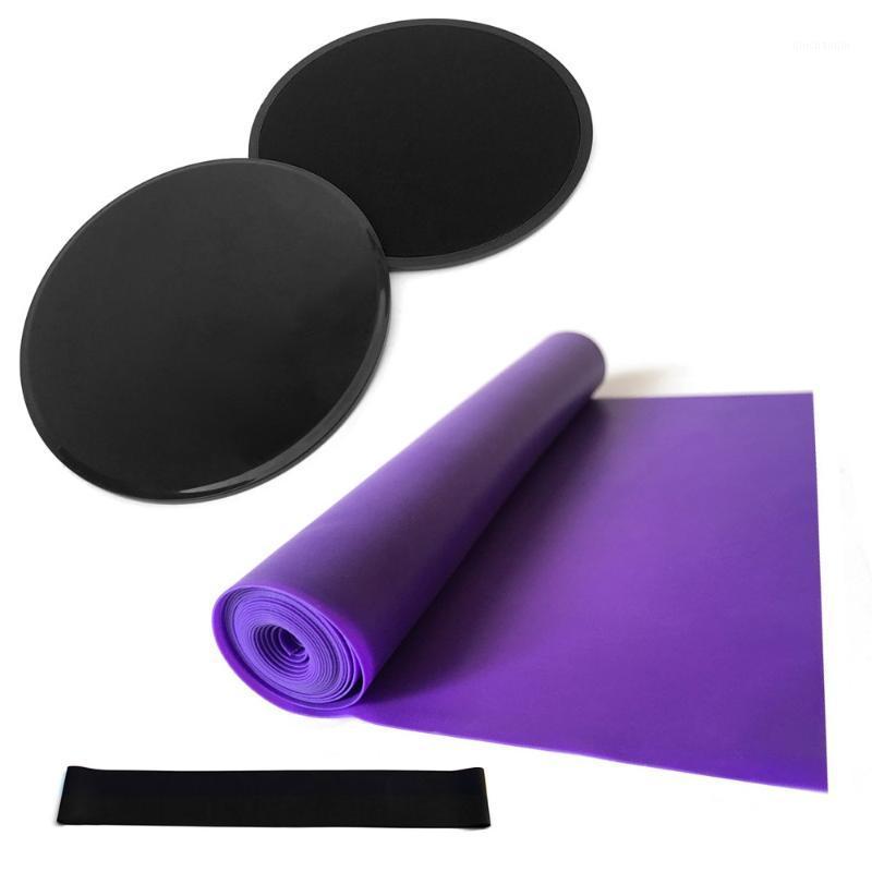 

4pcs Yoga Discs Core Sliders Resistance Loop Band Exercise Latex Strap Abdominal Core Training Gym Yoga Pilates Rehab Kit1, Black
