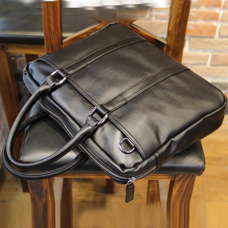 

Men Brief Cases PU Bags Male Business Bag Black 35cm*25cm*6cm1