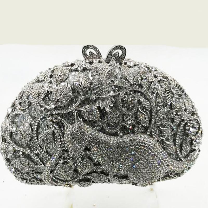 

Hollow Out Silver Women Crystal Evening Clutch Luxury Diamond Clutches For Ladies Mini Rhinestone Party Purses And Handbags1
