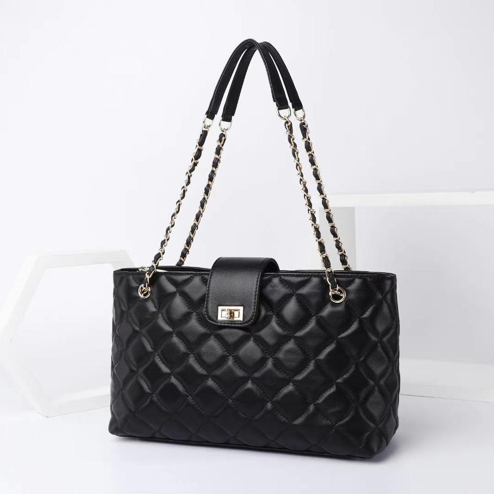 

2021 the new style fashion and nice genuine leather sheepskin wallets for women one shoulder bag 2 color 36cm Y0106