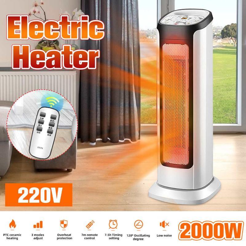 

220V 2000W Portable Electric PTC Ceramic Heater Air Fan Mini Home Office Indoor Tower Electric Heater Fan Winter Space Warmer