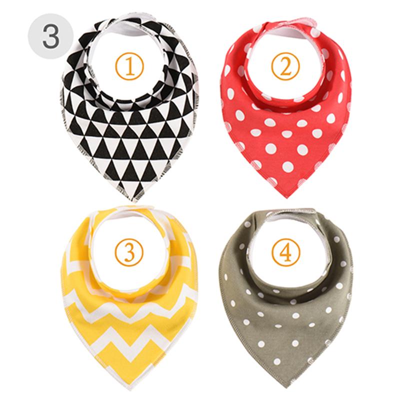 

4Pcs/Lot Newborn Bibs For Baby Feedings Burp Cloth Toddler Infant Boy Girl Saliva Towels Scarf Cotton Baby Bandana Dropshipping, Style 05
