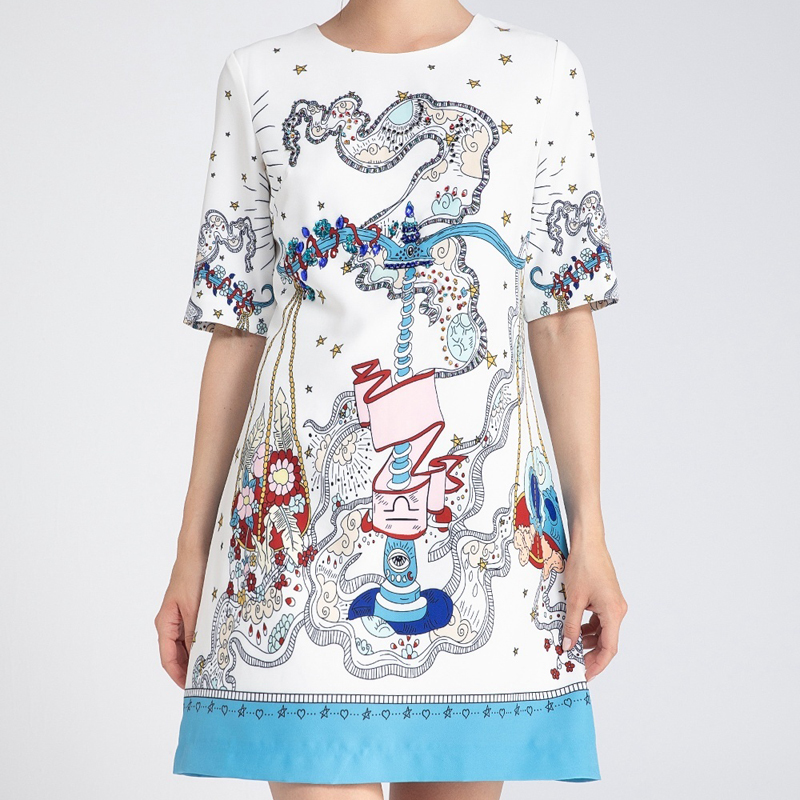 

2021 New Autumn Retro Printing Frizzy Sleeve Short Stylish Mini Dress of High Quality Fashion 70rm, Multiple