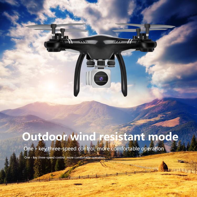 

HJ14W Wi-Fi Remote Control Aerial Photography Drone HD Camera 200W Pixel UAV Gift Toy, Black