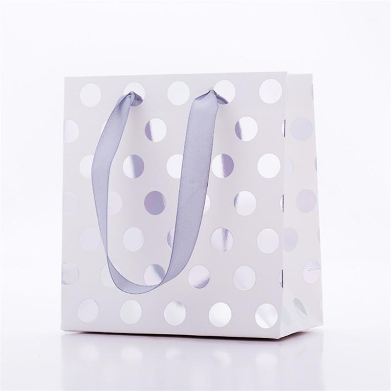 

Polka Dot Gift Bag with Handles Cosmetic clothing Paper Gift Bag for Birthday Decoration Event Party Supplies1