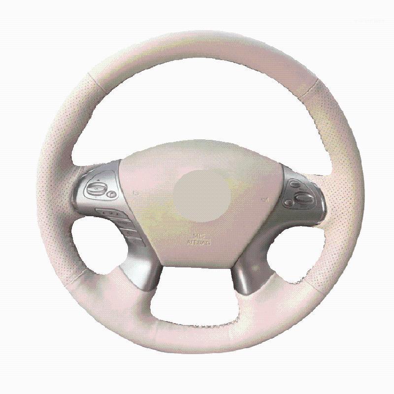 

Steering Wheel Covers Hand Sew Car Beige Artificial Leather For Infiniti JX35 M M25 M35 M37 M56 Q70 QX60 Murano Z52 Pathfinder