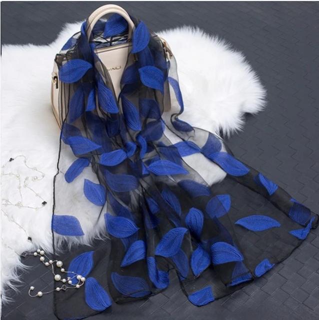

Hot sale silk scarf womens summer breeze lightweight sheer wrap and shawls bandana beach gauze lace hollow scarf