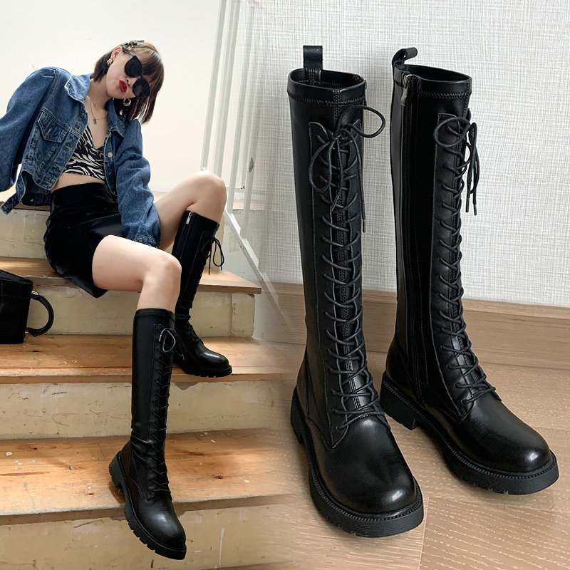 

2021 New Winter Warm High Heels Genuine Leather Women Knee Party Dancing Shoes Woman Sexy Long Riding Boots 5osb, Black