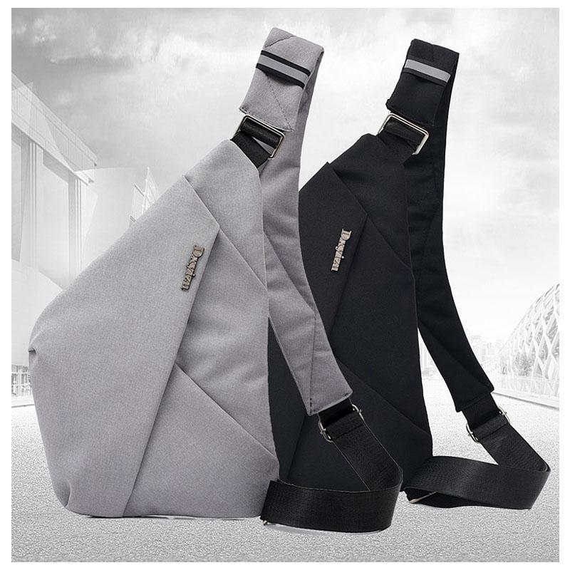 

Antitheft Chest Bag Messenger Bag Slim Crossbody Black Casual Simple Single Shoulder1