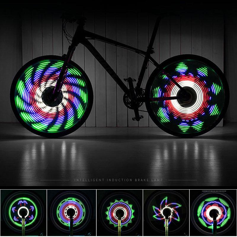 

LEADBIKE Waterproof Bike Spoke Light Bicycle Hot Wheel Light 64 LEDs 30 Patterns Double Side Display Cycling Accesorios