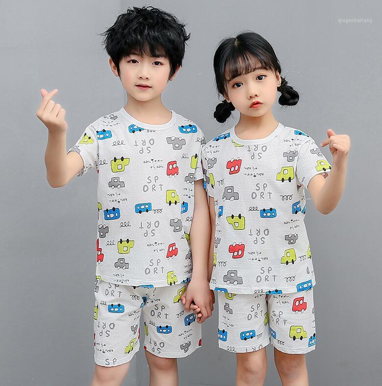 

Kids Gray Pajamas For Boys Summer Children's Pajamas Sets Child Pullover Short Sleeve Pyjamas Boys Cotton Pijamas Sleepwear1, Style 4